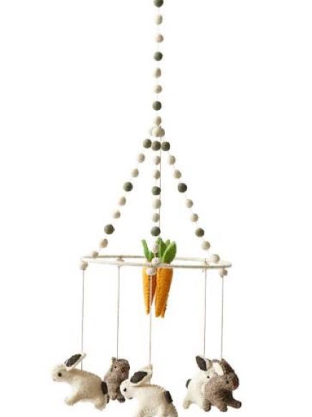 Pehr Bunny Mobile with Felt Carrots